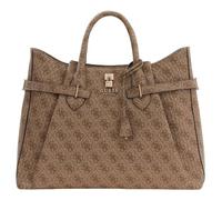 GUESS Yesba Girlfriend Satchel Handbag Shoulder Bag Latte Logo Brown