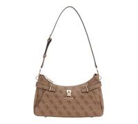 GUESS Yesba Shoulder Bag Latte Logo Light Brown