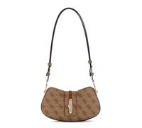 GUESS Yvonne Logo Mini Convertible Shoulder Bag Latte Logo beige