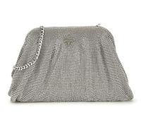 GUESS Zalina Frame Clutch Bag Silver