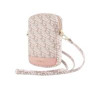 Guess Zip GCube Stripe Phone Bag Crossbody Bag - Pink