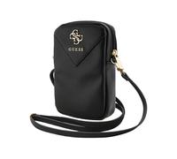 Guess Zip Triangle 4G Phone Bag Crossbody Bag - Black