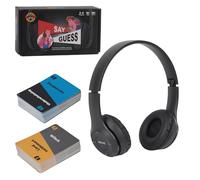 Guessing Word Game - You Guess What I Say Lip Reading Card Games, Headphone Challenge Board Games, 2 + player games Funny Phrase Guessing Activity for Adults, Family & Party Game