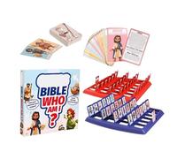 guesss Bible Who Game for Kids - Classic 24 Characters Educational Fun Toy for Learning Bible Stories | Sturdy Board with Interactive Gameplay Perfect for School Home Family, 22.5x20.5x5.5cm