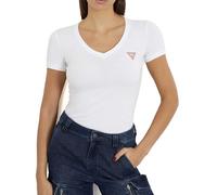 GUESS Women's Mini Triangle T-Shirt White, White, Large