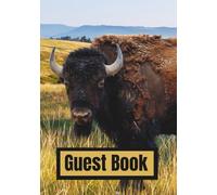 Guest Book: Fun Buffalo Graphics All Pages (Color Edition)