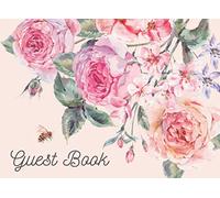 Guest Book: Guest Book To Sign In. Flower Cover. Free Layout, Lined Pages For Over 320 Guests. Use As You Wish For Birthday Party, Events, Small Wedding, Anniversary, Rentals, Baby or Bridal Shower.