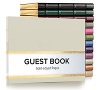 Guest Book Journal Leather Freeport Ivory