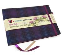 Guest Book - Kinloch Anderson Thistle Tartan cloth: Waverley Scotland Genuine Tartan Commonplace Series (16cm x 24cm) (Waverley Scotland Tartan Cloth ... range/Gift/Stationery/Plaid Stationery items)