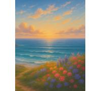 Guest Book - Ocean Bloom Sunset: A keepsake memory space for weddings, baby showers, Airbnbs, parties, and special events