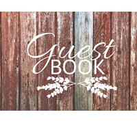 Guest Book: Rustic Wooden Guestbook for Holiday Homes or Air Bnb