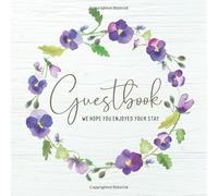 Guest Book, Visitors Book, Guests Comments feedback journal: Large size (8.5x8.5”) with 60 pages for holiday guests feedback