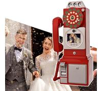 Guest Book Wedding Antique Phone 128GB, Connect to PC Storage, Customized Blessing Messages for Memorable Occasions