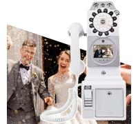 Guest Book Wedding Antique Phone 128GB, Connect to PC Storage, Customized Blessing Messages for Memorable Occasions