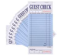 Guest Check Pads (10 Pack) Server Note Pads - 500 Total Guest Checks - 1 Part Blue Paper Guest Check Pads with Guest Receipt - Check Pads for Servers, Hotels, Lounges, Cafes, Restaurants Orders（Blue）
