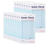 Guest Check Pads (20 Pack) - Server Notepads - Numbered Waitress Order Pads - 1000 Total Guest Checks - 1 Part Blue Paper Guest Check Pads with Guest Receipt - Check Pads for Servers - Stock Your Home