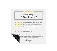Guest Review Rating Magnet, 5" x 5" Magnetic Sign, Feedback Request and Rental Supplies for Vacation Homes, Guest Rooms, Airbnb, VRBO, Short-Term Rentals, Executive Suites (Modern)
