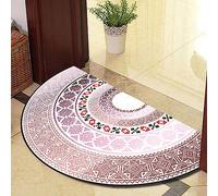 Guest Ruyunlai Half Circle Rug Front Personalised Doormats Entrance Door Welcome Indoor Mats Round Outdoor Outside Inside Rug For Back Door pink 40x60cm
