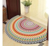 Guest Ruyunlai Half Moon Semi Circle 60cm X 90cm Fireside Rugs for Living Room Washable Inside Door Mat Bedrooms Colourful colorful 1210-13 models