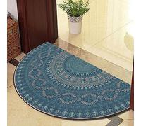Guest Ruyunlai Semi Circle Funny Out Welcome Half Moon Kitchen Rugs Inside Door Mats Doormat Indoor Heavy Duty Non Slip Washable Large dark blue 100x180cm