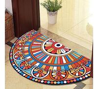 Guest Ruyunlai Semi Circle Funny Out Welcome Half Moon Kitchen Rugs Inside Door Mats Doormat Indoor Heavy Duty Non Slip Washable Large color circle 80x150cm