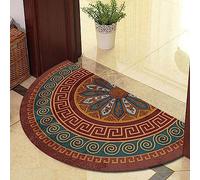 Guest Ruyunlai Semi Circle Funny Out Welcome Half Moon Kitchen Rugs Inside Door Mats Doormat Indoor Heavy Duty Non Slip Washable Large Brick red 60x90cm