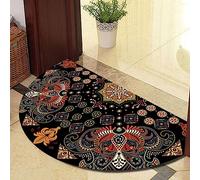 Guest Ruyunlai Semi Circle Funny Out Welcome Half Moon Kitchen Rugs Inside Door Mats Doormat Indoor Heavy Duty Non Slip Washable Large black fireworks 40x60cm