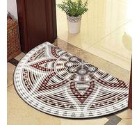 Guest Ruyunlai Semi Circle Funny Out Welcome Half Moon Kitchen Rugs Inside Door Mats Doormat Indoor Heavy Duty Non Slip Washable Large gray circle 50x80cm