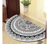 Guest Ruyunlai Semi Circle Funny Out Welcome Half Moon Kitchen Rugs Inside Door Mats Doormat Indoor Heavy Duty Non Slip Washable Large gray elephant 50x80cm
