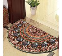 Guest Ruyunlai Semi Circle Funny Out Welcome Half Moon Kitchen Rugs Inside Door Mats Doormat Indoor Heavy Duty Non Slip Washable Large blue elephant 60x90cm