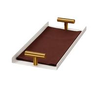 Guest Towel Tray - Dispenser with Golden T-Handle,Guest Napkin Holder for Bathroom - for Table Vanity Kitchen Party Dinner Outdoor Restaurant Bar