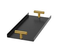 Guest Towel Tray - with Golden T-Handle Steel Dispenser | Guest Napkin Holder for Bathroom | for Outdoor Dinner Kitchen Bar Vanity Restaurant Party Table