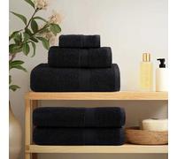 Guest Towels 10pcs Black 15x21cm 100% Ring-Spun Cotton Absorbent Loop 550gsm Set