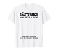 Guestbook Guestlist My Last Days at School Graduation Value Graphic T-Shirt, Men, White, M