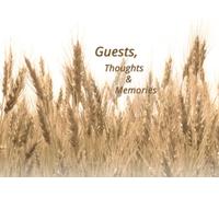 Guests, Thoughts & Memories: Book For Signing at Memorial Service, Life Celebration, Wake, Visitation, Reception - Wheat Field, Rural Country Theme