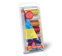Gütermann - Assorted Colours Metallic (50m) Sewing Thread Set - 7 Pieces, ['Silver', 'Gold']