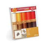 Gütermann creativ Sewing thread set with 10 spools Natural Cotton 100 m in different colours