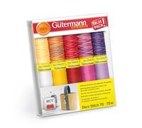 Gutermann Decorative Stitch Thread Set - 10 x 70m Reels - Mixed Colours 702166\1