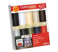 Gütermann creativ Sewing thread set with 10 spools Sew-all Thread 100 m in basic colours