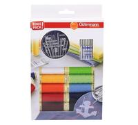 Gütermann creativ Sewing Thread Set with 10 spools Sew-All Thread 100 m in Bright Colours + Hand Sewing Needles by PRYM and Sewing Machine Needles by SCHMETZ