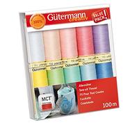 Gütermann creativ Sewing thread set with 10 spools Sew-all Thread 100 m in pastel colours