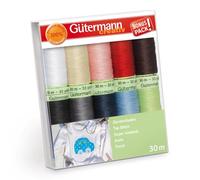 Gütermann creativ Sewing thread set with 10 spools Top Stitch 30 m in the popular basic colours