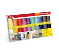 Gütermann creativ Sewing Thread Set with 20 spools of Decorative Thread Deco Stitch 70 70 m in Different Solid and Multicolour Colours