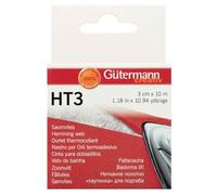 Gütermann HT3 Hemming Tape - Classic White Plastic Hem Tape, 3cm x 10m, No Sew, Iron Only, Casual