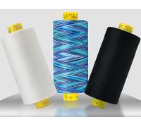 Gütermann Mara 120 3-Thread Sewing Set 1000mtr/1093yd per Bobbin Sew-All Polyester Thread Black and White and Multicolour 9957