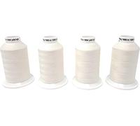 Gütermann Miniking Set Overlock Yarn Coverlock Yarn 4 Cones Each 1000 m White