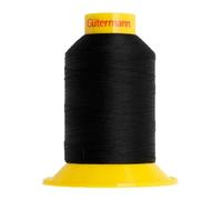 Gütermann No.120 Extremely Elastic Sewing Thread for Clothing, Sportswear, Underwear, Lingerie and Footwear, Polyester, Black, 1500m