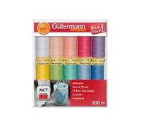 Gütermann Sewing Thread Set Sew-All – 10 x 100 m, 100% Polyester – Summer Pastels