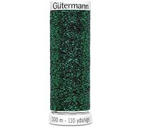 Gütermann Sparkly Metal Effect Thread (1 x 100 m) in 6 Colours for Glittering Stitches and Seams (9935 - Green)