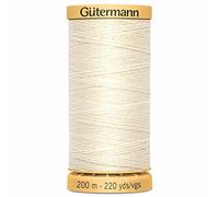 723550 0919 Gutermann Tacking/Basting Natural Cotton 200mtr